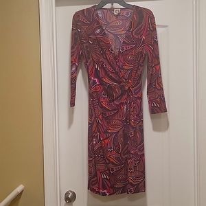 Anne Klein Faux Wrap Dress Size 8